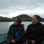 Anna and her sister Liza on the Nation River